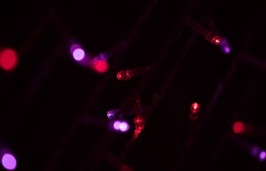 Teknoloji arka plan seçici odak Led ışıkları (sığ derinlik-in tarla)