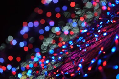 Teknoloji arka plan seçici odak Led ışıkları (sığ derinlik-in tarla)