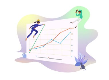Genç kadın büyüyen kar grafiği hazırladı