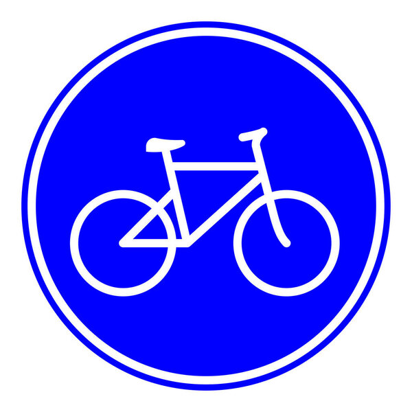 The cycle route road sign for pedal cyclists