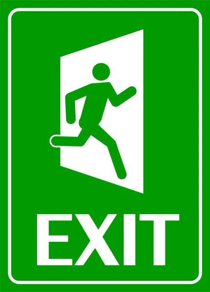 Emergency Exit Door Sign Vector Illustration — Stock Vector