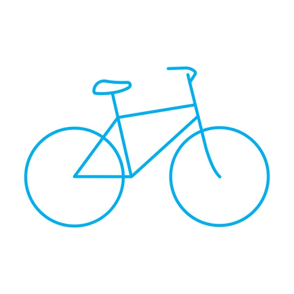 Kerékpár Szimbólum Elszigetelt Fehér Háttér — Stock Vector