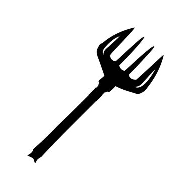 Beyaz Arkaplanda Siyah Siluet, Sivri uçlu Tasarım, Yabalı Görüntü vektör Çizimi