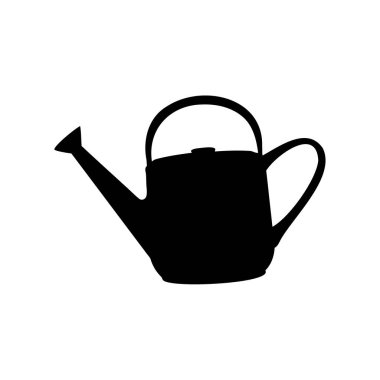 Sulandırmanın katıksız bir silueti, temiz beyaz bir yüzey üzerinde durabilir, sulandırma vektör illüstrasyonunu silize edebilir