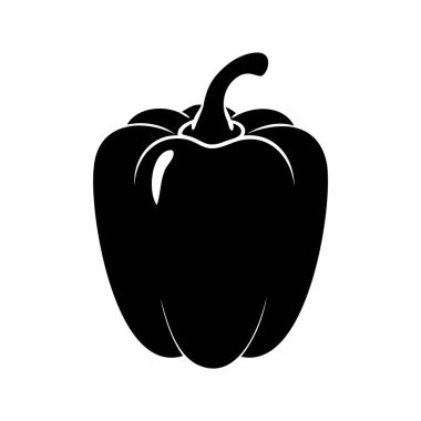 Saplı, çan biberli, çan biberli simetrik siyah beyaz resim.