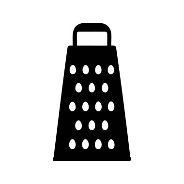 Saplı, rendelenmiş siluet vektör illüstrasyonlu bir Kutu Öğütücüsünün Basit Siyah ve Beyaz Simgesi