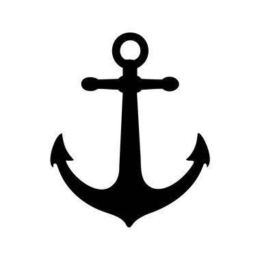 Beyaz Arkaplan 'da Denizcilik Teması ve Denizcilik Sembolizmi' ni temsil eden tek renkli sunucu İllüstrasyonu, sunucu sembolü vektör çizimi