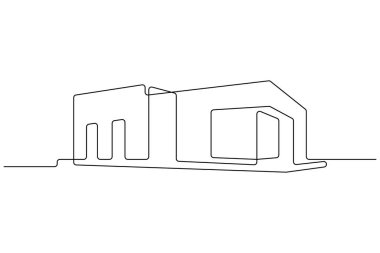 Modern ofis binası aralıksız resim çizimi