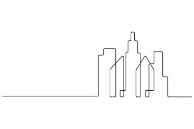 Minimalist ofis kulesi basit vektör çizimi