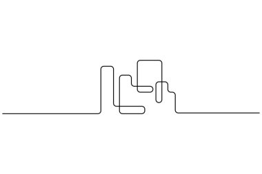 Minimalist ofis kulesi basit vektör çizimi