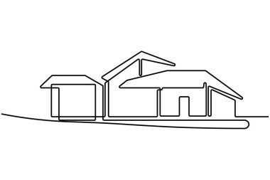 Minimalist ofis kulesi basit vektör çizimi