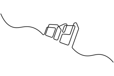 Minimalist ofis kulesi basit vektör çizimi