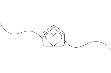 Bir satır kapla Minimalist vektör sanatı