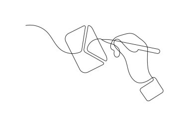 Bir satır kapla Minimalist vektör sanatı