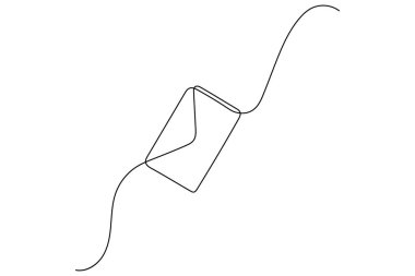 Bir satır kapla Minimalist vektör sanatı