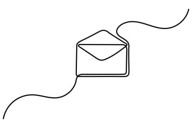 Bir satır kapla Minimalist vektör sanatı