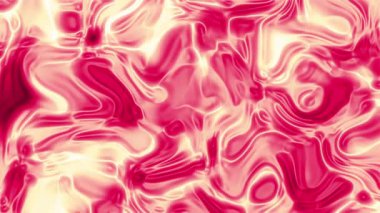 Pembe krem rengi mermer arka planda pürüzsüz soyut girdap şeklinde sıvı şekiller var.