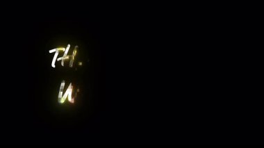 Fırça Senaryosu Mozaik Bozukluklarla İzlediğiniz için Teşekkürler ve siyah arkaplanda yumuşak bir parıltı, son ekranlar ve video outrolar için mükemmel. 4K video