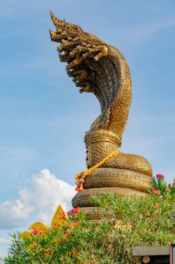 Yılan heykeli,Naga heykeli Mekong Rive üzerinde bir Budist parkı