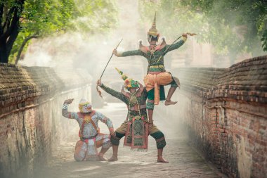 Sanat kültürü Tayland maskeli Khon (Mime) literatürde dans 