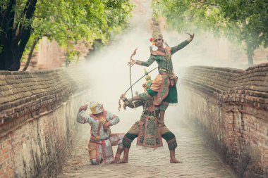 Sanat kültürü Tayland maskeli Khon (Mime) literatürde dans 