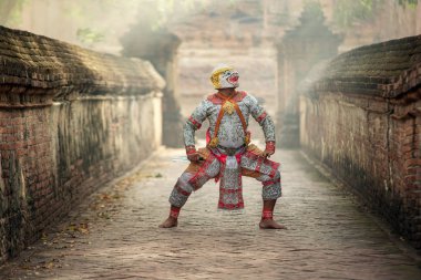 Sanat kültürü Tayland maskeli Khon (Mime) literatürde dans 