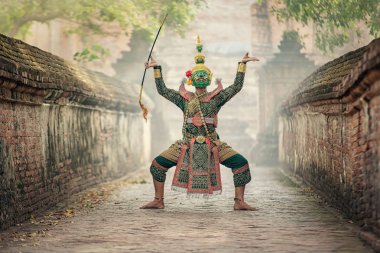 Sanat kültürü Tayland maskeli Khon (Mime) literatürde dans 