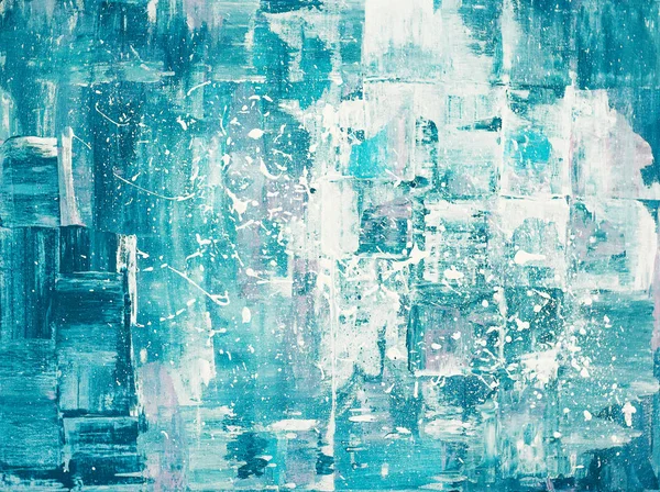 Soyut sanat arka plan. Tuval üzerine yağlıboya. Zümrüt, mavi, mor ve beyaz doku. Sanat parçası. Yağlı boya noktalar. Modern sanat. Çağdaş Sanat.