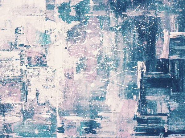 Abstrakte Kunst Hintergrund Ölmalerei Auf Leinwand Blau Lila Und Weiß — Stockfoto