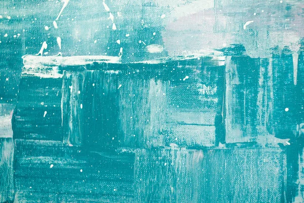 Soyut sanat arka plan. Tuval üzerine yağlıboya. Zümrüt, mavi, mor ve beyaz doku. Sanat parçası. Yağlı boya noktalar. Modern sanat. Çağdaş Sanat.