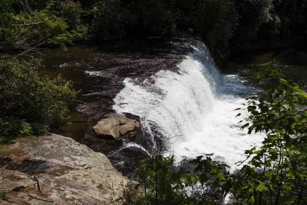 Fiume Montagna Cascate Una Giornata Sole Estivo Triple Falls Dupont — Foto Stock