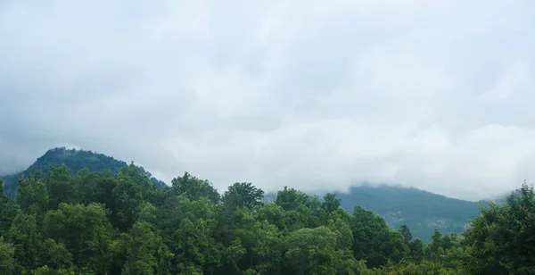 Mountains in the clouds. Chimney rock, NC, USA