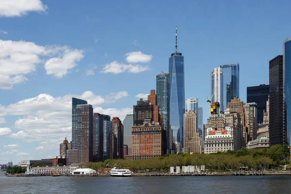Arranha Céus Nova Iorque Lado Fel Arranha Céus Manhattan Estilo — Fotografia de Stock