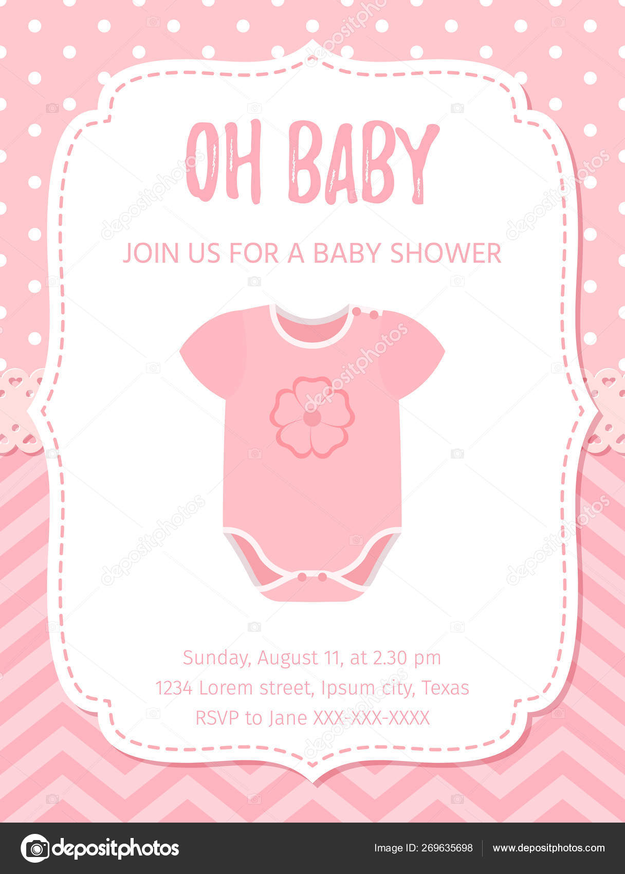 Baby Shower Card Design Vector Illustration Birthday Template Baby Shower Card Design Vector Illustration Birthday Template