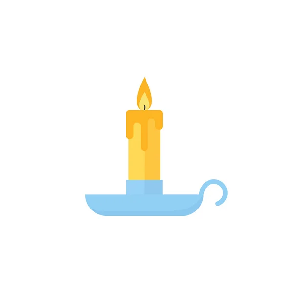 Candle Christmas icon. Vector illustration in flat design.