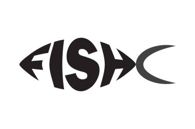 Stil Balık Logosu Tasarımı Sözcük İmi, Typography, Sucul, Vektör, Grafiksel