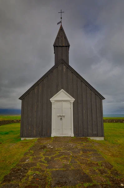 Tiny Wooden Church Dating Back 19Th Century Scenic Natural Area — Stock Photo, Image