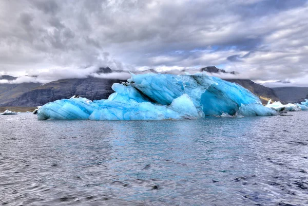 Jkulsrin Glacier, icebergs, mountains, iceberg lagoon, blue ice, Iceland