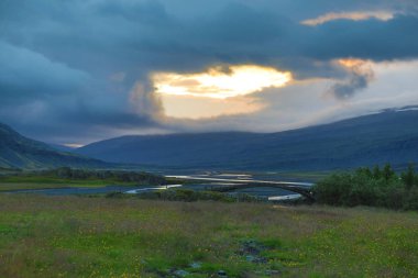 Bragdavellir evler, İzlanda'nın fiyortları