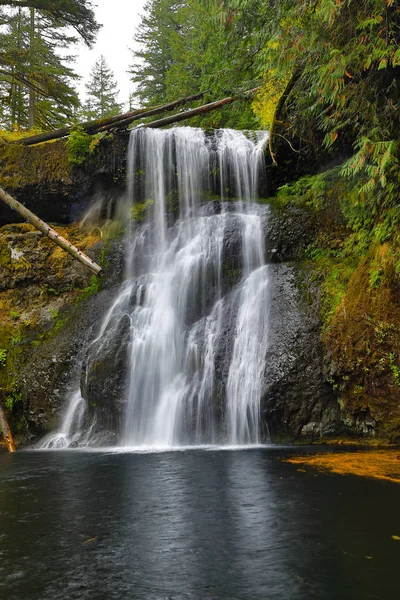 Esik Színek Vízesések Hosszú Expozíció Őszi Színek Oregon — Stock Fotó