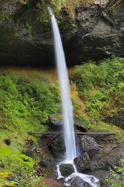 Herbstfarben Wasserfälle Langzeitbelichtung Herbstfarben Oregon — Stockfoto