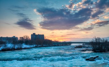 Niagara Falls, Niagara Nehri, kış, kar, kış, şelale
