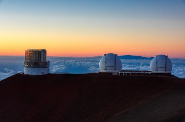 Mauna Kea Observatories Sunset clipart