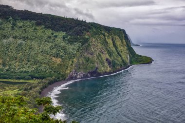 Waipio Vadisi uyanık şelale Black Beach