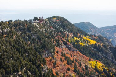 Sandia Zirvesi New Mexico Peyzaj Ağaçları Sonbahar Renkleri