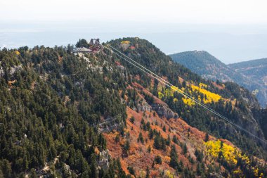 Sandia Peak New Mexico Landscape trees Fall Colors clipart
