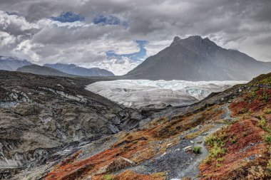 Alaska, Kennicott, Madenler, Buzullar, Yürüyüş, Dağlar, Günbatımı, Panorama