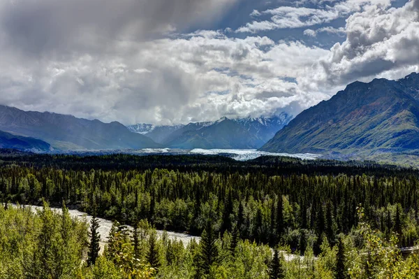 Αλάσκα Denali Highway Sky Mountains — Φωτογραφία Αρχείου