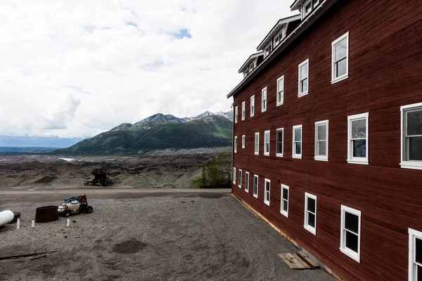 Alaska Kennicott Mines Glaciers Hiking Mountains Sunset Panorama — Stock Photo, Image