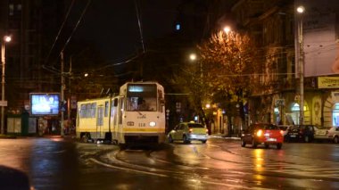 İsveç 'teki Stockholm şehrinin gece manzarası